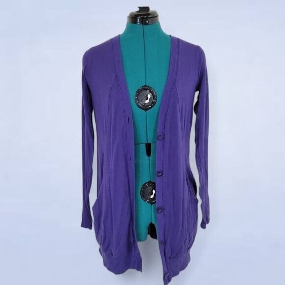 Aritzia Sweaters - Aritzia Wilfred Purple Lyocell Cardigan - Size Extra Small